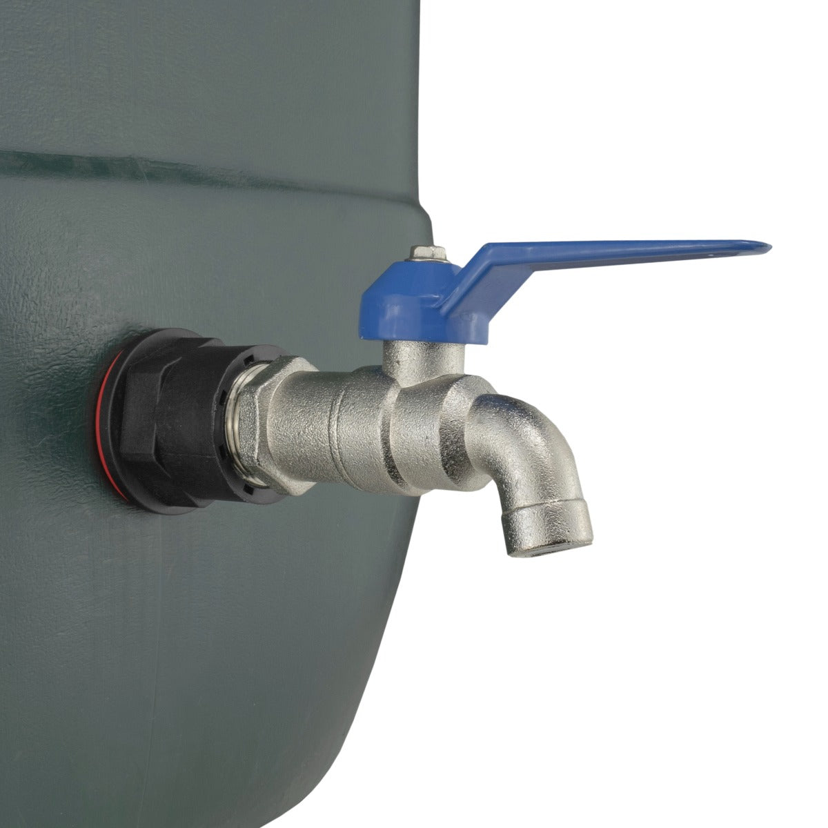 Wasserbutt-Kit 1/2" mit Standardhahn, Ventilarmatur und blauem Bedienhebel