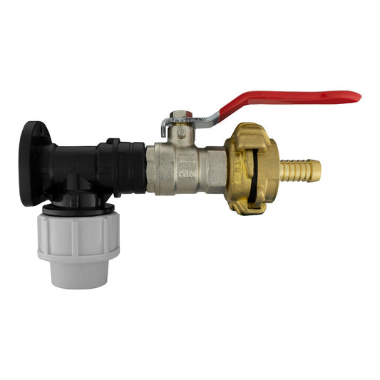Best4Trade-Retail Wall flange kit: MDPE lever valve with 1/2" BSPF connection, 20mm
