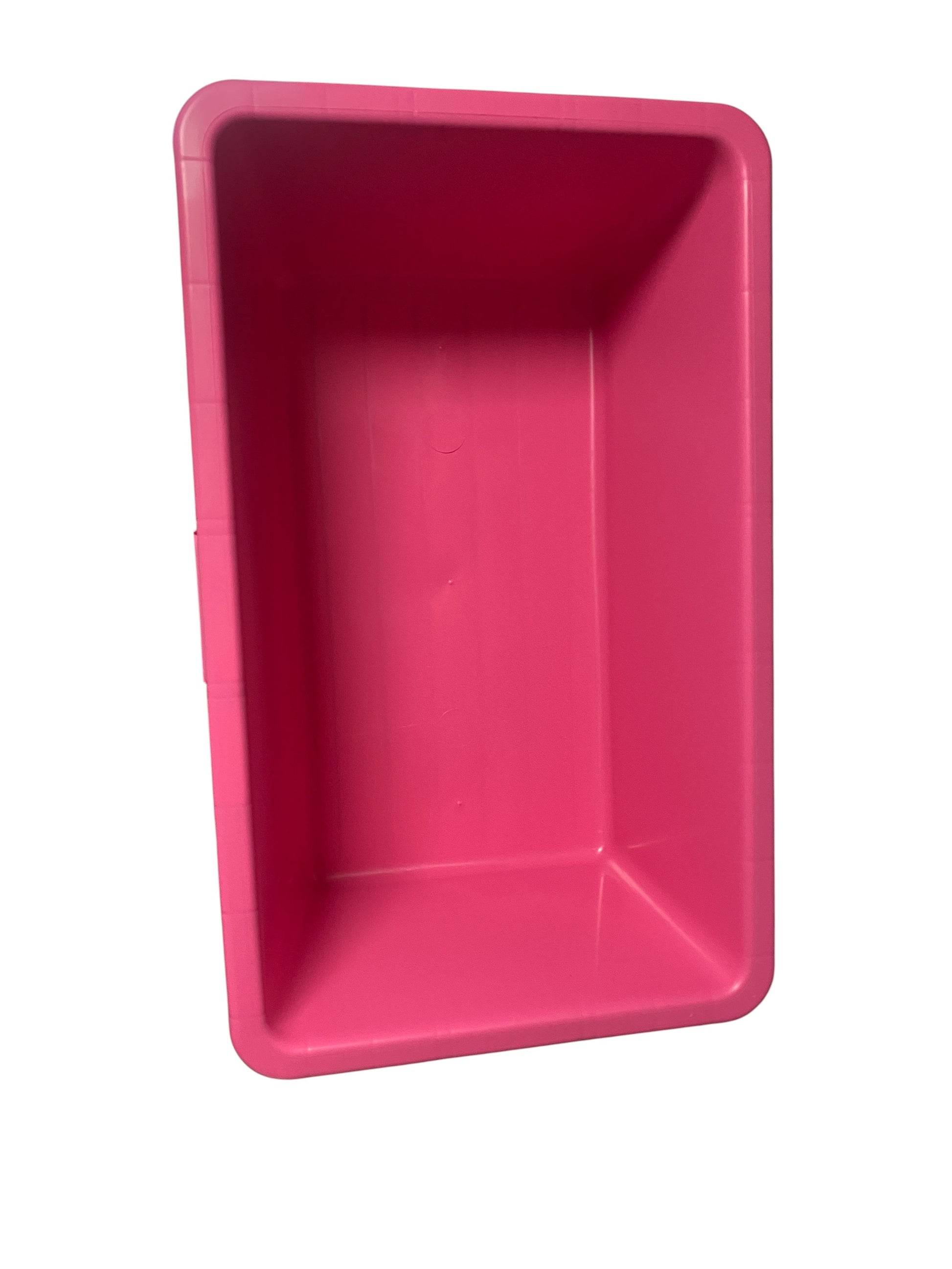 Pink 90L mixing tub, empty interior with smooth inner walls and open top