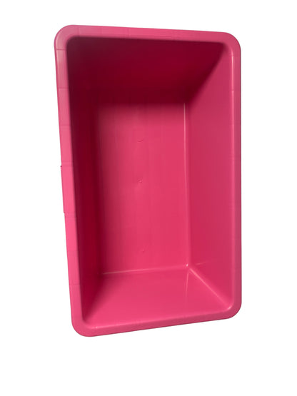 Pink dog bath interior with molded base