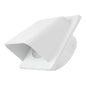 White external louvre vent with angled hood, for 100mm duct