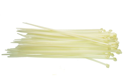 Cable ties bundle in neutral shade, 4.8mm x 400mm, 100-pack