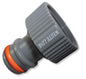Gray 1 in female tap connector BSPF with orange seal ring and threaded end