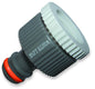 Female Tap Connector 1"–3/4" BSPF WL, red grip, threaded end