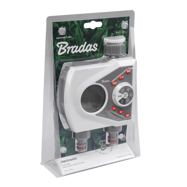 White Line 2-way electronic water timer in blister retail packaging