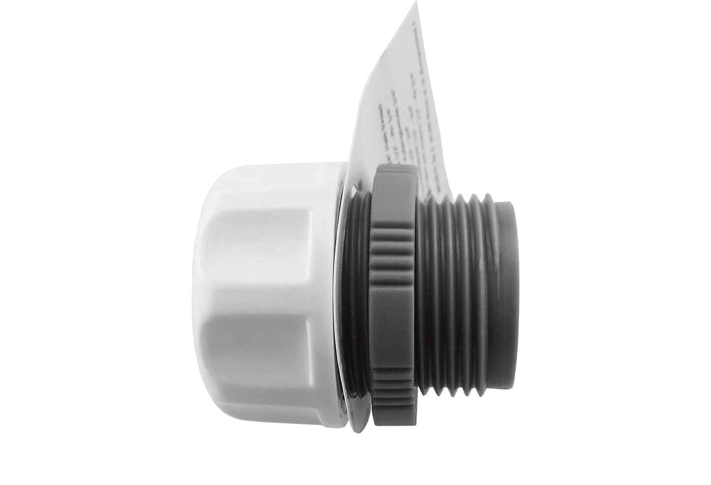 Hose Mender 1/2" to 3/4" BSPM thread, white and grey connector
